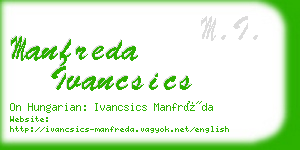 manfreda ivancsics business card